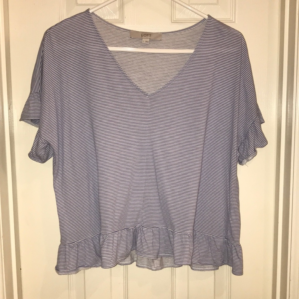 Loft Flutter-Sleeve V-Neck Tee